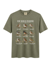 New World Sparrows T-Shirt - Unisex Comfort Colors for Bird Watchers & Nature Lovers