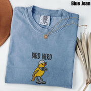 Embroidered Bird Nerd T-shirt