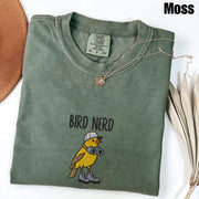 Embroidered Bird Nerd T-shirt