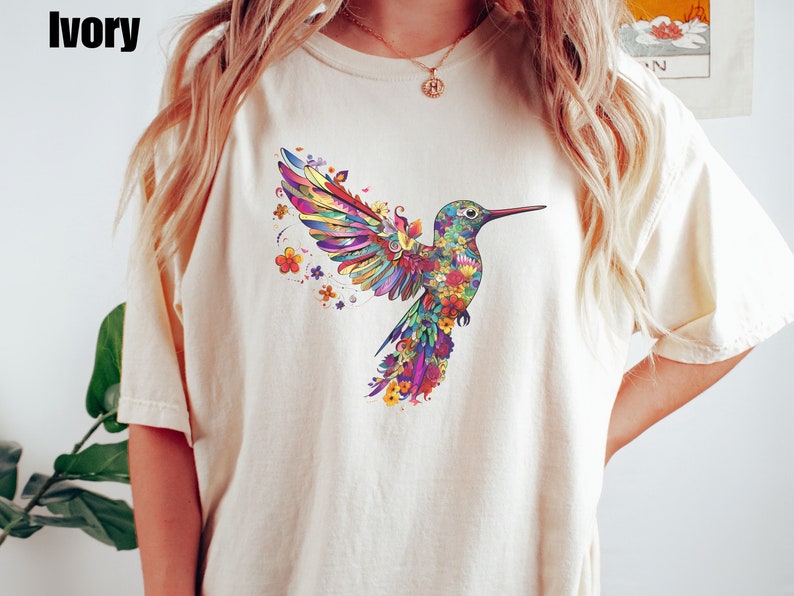 Floral Hummingbird Shirt 2