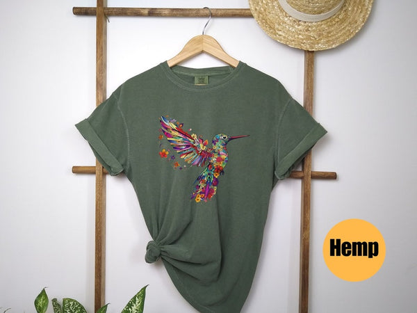 Floral Hummingbird Shirt