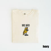 Embroidered Bird Nerd T-shirt