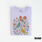 Cottagecore Birds and Flowers Shirt